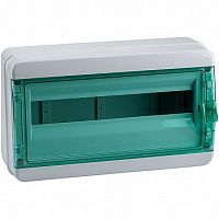 Распределительный шкаф OptiBox P, 18 мод., IP65, навесной, пластик, прозрачная зеленая дверь |  код. 117966 |  КЭАЗ